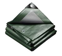 VOUNOT® Bâche de Protection en Polyéthylène 240g/m² Imperméable Ultra Lourde et Résistante Revêtue des Deux Côtés avec Oeillets en Aluminium Vert et Argent 3x4m