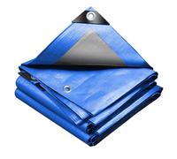 VOUNOT® Bâche de Protection en Polyéthylène 240g/m² Imperméable Ultra Lourde et Résistante Revêtue des Deux Côtés avec Oeillets en Aluminium Bleu et Argent 4x6m