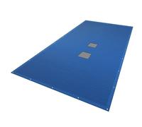 VOUNOT® Bâche Piscine Rectangulaire en Polyéthylène 160g/m2 avec Filet d'Ecoulement Bâche Imperméable Résistante Double Couche avec Oeillets en Aluminium Couverture Étanche 4X8m