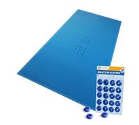 VOUNOT® Bâche Piscine Rectangulaire en Polyéthylène 160g/m2 Bâche Imperméable Résistante Double Couche avec Oeillets en Aluminium Couverture Étanche 5x10m Bleu Foncé