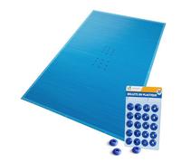 VOUNOT® Bâche Piscine Rectangulaire en Polyéthylène 160g/m2 Bâche Imperméable Résistante Double Couche avec Oeillets en Aluminium Couverture Étanche 6x12m Bleu Foncé