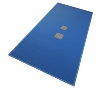 VOUNOT® Bâche piscine 6x12m avec oeillets alu et filet d'écoulement - Double couche - Polyéthylène 160g/m² - Couverture étanche