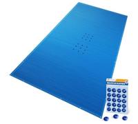 VOUNOT® Bâche Piscine Rectangulaire en Polyéthylène 160g/m2 Bâche Imperméable Résistante Double Couche avec Oeillets en Aluminium Couverture Étanche 5x10m Bleu Foncé