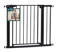 VOUNOT® Barrière de Sécurité Enfant en Métal Largeur 89 à 96 cm Barrière Escalier à Pression sans Perçage Hauteur 76cm Fermeture Automatique Double Verrouillage Ouverture Bidirectionnelle Noir