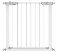 VOUNOT® Barrière de Sécurité Extensible 75-84cm Fermeture Auto et Magnétique sans Perçage Barrière à Pression pour Bébé et Chiens pour escaliers et Porte Hauteur 74cm Métal Blanc