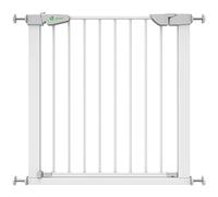 VOUNOT® Barrière de sécurité en métal - 75 à 84 cm - Sans perçage - Fermeture auto et magnétique, double verrouillage - Blanc