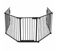 VOUNOT Barrière de sécurité Enfant - Grande Version 3M | Barrière de Protection cheminée | 5 Panneaux - Pré-assemblé