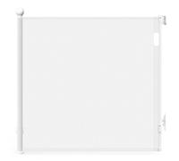 VOUNOT® Barrière de Sécurité Rétractable 0-180cm pour Enfant et Chiens Filet de Protection Extensible Opération à Une Main pour Extérieur Intérieur Porte Escaliers et Couloirs Blanc