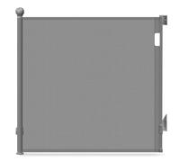VOUNOT® Barrière de Sécurité Rétractable 0-180cm pour Enfant et Chiens Filet de Protection Extensible Opération à Une Main pour Extérieur Intérieur Porte Escaliers et Couloirs Gris