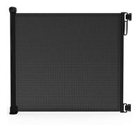 vounot® Barrière de Sécurité Rétractable 0 à 180cm pour Chiens Barrière d’Escalier et de Portes Barrière Relocalisable et Enroulable Noir