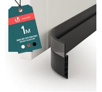 VOUNOT® Bas de porte isolant 100cm découpable - Boudin de porte coupe-froid anti bruit isolation phonique - Noir