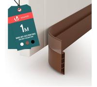 VOUNOT® Bas de porte isolant 100cm découpable - Boudin de porte coupe-froid anti bruit isolation phonique - Marron