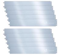 VOUNOT Bordure de Jardin Gazon en Acier Galvanisé 10 mètres Bordure de Séparation Résistante Clôture Flexible de Pelouse Epaisseur 0.7mm 18 * 100cm 10pcs pour Jardin Plantes Potager