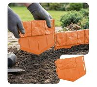 VOUNOT® Bordure de Jardin Imitation Pierre 10.7m Ultra Résistant sans Tranchées à Creuser Clôture Gazon Décorative Facile à Installer pour Allée Pelouse Parterre Lot de 70pcs Terracotta