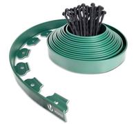 VOUNOT Bordure de jardin plastique flexible 10m avec piquets vert