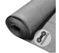 vounot® Brise Vue Occultant en HDPE 150g/m² avec Attaches et Clips de Fixation Protection Rayons UV Résistant aux Déchirures et au Vent Protection pour Jardin Balcon 1.8x20m Gris