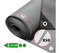 VOUNOT® Brise vue occultant en HDPE 230g/m² 1.8x10m avec attaches de fixation gris