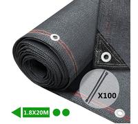 vounot Brise Vue Occultant en HDPE avec Attaches et Clips de Fixation Protection Rayons UV Résistant aux Déchirures et au Vent Protection pour Jardin Balcon 230g/m² 1.8x20m Anthracite