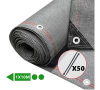 vounot® Brise Vue Occultant en HDPE 230g/m² avec Attaches Protection Rayons UV Résistant aux Déchirures et au Vent Protection pour Jardin Balcon 1x10m Gris