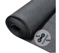 vounot® Brise Vue Occultant en HDPE 90g/m² avec Attaches et Clips de Fixation Protection Rayons UV Résistant aux Déchirures et au Vent Protection pour Jardin Balcon 1x10m Anthracite