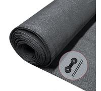 vounot® Brise Vue Occultant en HDPE 90g/m² avec Attaches et Clips de Fixation Protection Rayons UV Résistant aux Déchirures et au Vent Protection pour Jardin Balcon 1x10m Anthracite