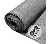 vounot® Brise Vue Occultant en HDPE 90g/m² avec Attaches et Clips de Fixation Protection Rayons UV Résistant aux Déchirures et au Vent Protection pour Jardin Balcon 1.5x20m Gris