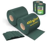 VOUNOT® Brise vue occultant PVC 450g/m2 19cm x 140m Vert