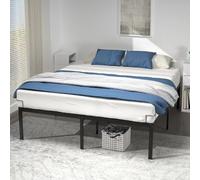 vounot® Lit 180 x 200 cm Cadre de Lit en Métal Robuste avec Dispositif de Fixation Sommier à Lattes Hauteur 36cm Rangement sous Le Lit Design pour Adultes et Adolescents Noir