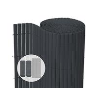 VOUNOT® Canisse en PVC Brise Vue Ultra Renforcé avec Attaches de Fixation Double Face pour Jardin Balcon et Terrasse Résistante à la Corrosion et aux Intempéries 80x500cm Gris