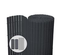 VOUNOT® Canisse en PVC Brise Vue Ultra Renforcé avec Attaches de Fixation Double Face pour Jardin Balcon et Terrasse Résistante à la Corrosion et aux Intempéries 80x300cm Gris