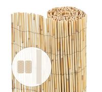 VOUNOT® Canisse en Roseau Naturel 160x300cm Brise Vue en Rouleaux avec Attaches de Fixation Protection Contre Regards Clôture Extérieure Décorative pour Jardin Terrasse et Balcon