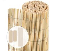 VOUNOT® Canisse en Roseau Naturel 160x600cm Brise Vue en Rouleaux avec Attaches de Fixation Protection Contre Regards Clôture Extérieure Décorative pour Jardin Terrasse et Balcon