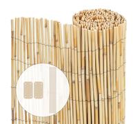 VOUNOT® Canisse en Roseau Renforcée 140x300cm Brise Vue Naturel en Rouleaux avec Attaches de Fixation Protection Contre Regards Clôture Extérieure Décorative pour Jardin Terrasse et Balcon