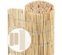 VOUNOT® Canisse en Roseau Renforcée 140x600cm Brise Vue Naturel en Rouleaux avec Attaches de Fixation Protection Contre Regards Clôture Extérieure Décorative pour Jardin Terrasse et Balcon