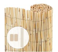 VOUNOT® Canisse en roseau renforcée Brise vue naturel avec attaches de fixation 140x300cm