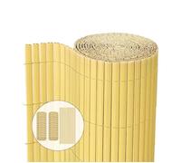 vounot® Canisse en PVC Brise Vue Ultra Renforcé avec Attaches de Fixation Double Face pour Jardin Balcon et Terrasse Résistante à la Corrosion et aux Intempéries 80x500cm Beige