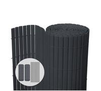 VOUNOT® Canisse en PVC Brise Vue Ultra Renforcé avec Attaches de Fixation Double Face pour Jardin Balcon et Terrasse Résistante à la Corrosion et aux Intempéries 90x300cm Gris