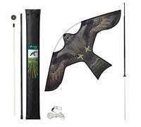 VOUNOT® Cerf volant anti oiseaux effaroucheur avec mat Faucon modele F