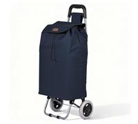 VOUNOT® Chariot de Courses 2 Roues Pliable Chariot de Marché 2 en 1 Caddie à roulettes Sac en Oxford avec Poche Zippée Montée d Escalier 59L Bleu Marine