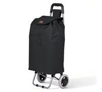 VOUNOT® Chariot de courses pliable 59L caddie-diable 2 en 1, Sac avec poche zippée, Roues en mousse silencieuses, Noir