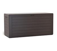 Coffre de Rangement Exterieur 280L en PP 116x44x55CM Style Bois Marron