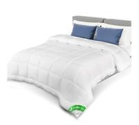vounot® Couette Légère 200GSM 200x200 cm Couette Tempérée en Microfibre Couverture Douce avec Rembourrage Moelleux Couette Respirante Certifiée Oeko-Tex Blanc