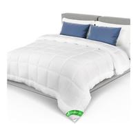 vounot® Couette Légère 200GSM 220x240 cm Couette Tempérée en Microfibre Couverture Douce avec Rembourrage Moelleux Couette Respirante Certifiée Oeko-Tex Blanc