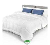 vounot® Couette Tempérée 300GSM 220x240 cm Couette Chaude en Microfibre Couverture Douce avec Rembourrage Moelleux Couette Respirante Certifiée Oeko-Tex Blanc