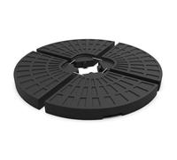 vounot® Dalle Lestage pour Parasols Base de Parasol en HDPE 4pcs à Remplir Protection UV Dalle Robuste Stable pour Parasol Déporté Remplir de Sable 100kg ou d'eau 52L Idéal pour Pieds en Croix Noir