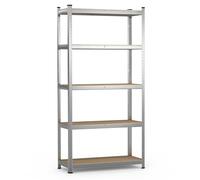 vounot® Étagère de Rangement en Acier Galvanisé à 5 Niveaux 180x90x40cm Etagère Charge Lourde Tablette Ajustable Charge Max 875kg Idéal pour Rangement de Garage Atelier Cuisine