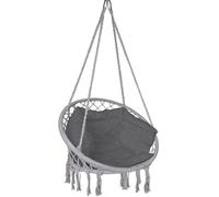 VOUNOT Fauteuil Suspendu à Franges avec Coussins de Siège Confortables Chaise Balançoires Siège Suspendu Gris