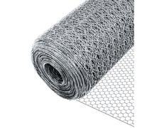 VOUNOT Grillage a poule avec fils 25mm en acier galvanise 1x50M