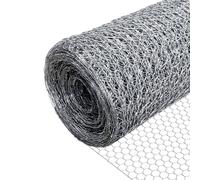 vounot Grillage a Poule renforcée 1x25m Maille 13mm Hexagonal Triple Torsion Clôture Résistant Poulailler Jardin Grillage pour Élevage Volaille Galvanise