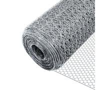VOUNOT Grillage a poule avec fils 25mm en acier galvanise 1x50M